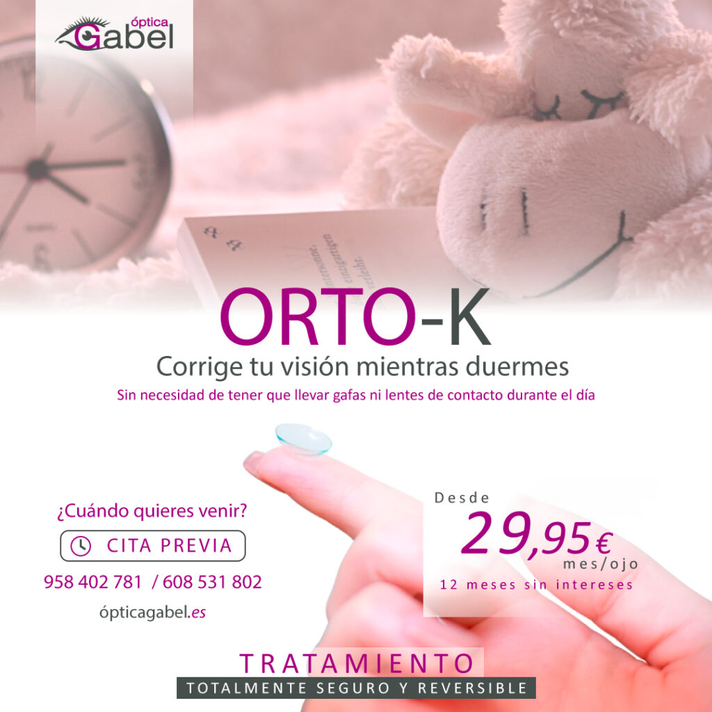 tratamiento ORTO-K precio 29,95€ mes por ojo 12 meses sin intereses